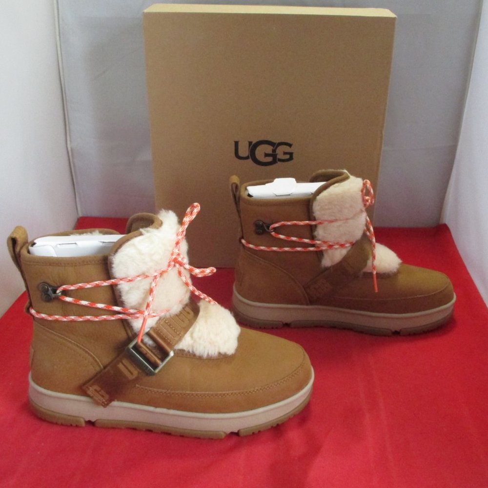 UGG Classic Weather Hiker Boots $200 - US Size 8 1/2 - Chestnut - #769 - Picture 3 of 14